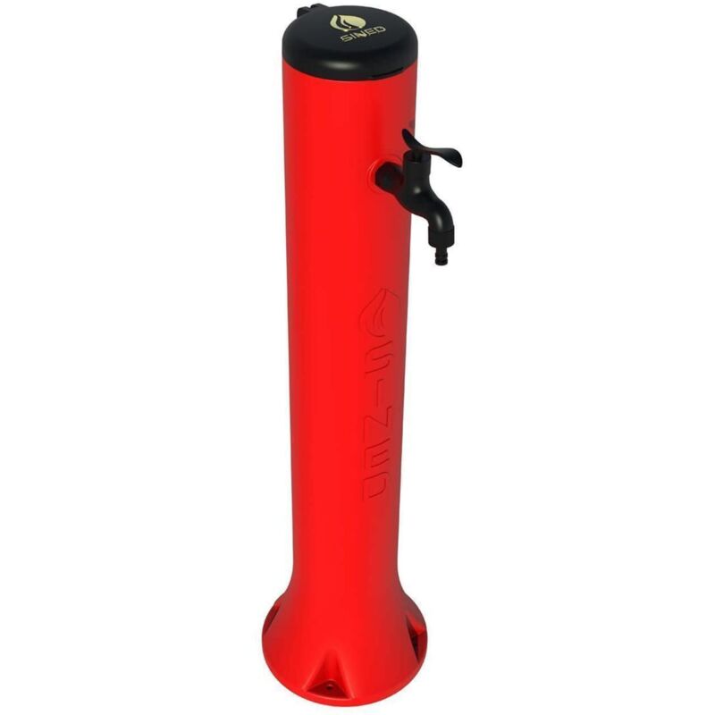 foto del prodotto fontanella da giardino rossa cm 25x25x99 sined fontana tritone rossa
