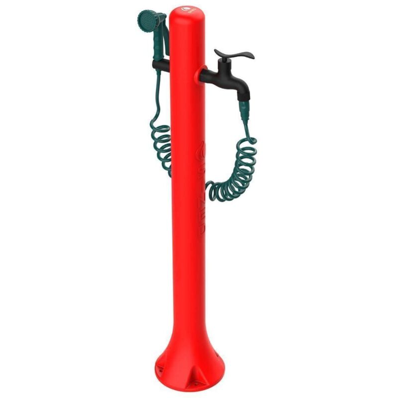 foto del prodotto fontanella da giardino rossa cm 27x23x99 sined fontana acqua pro rossa