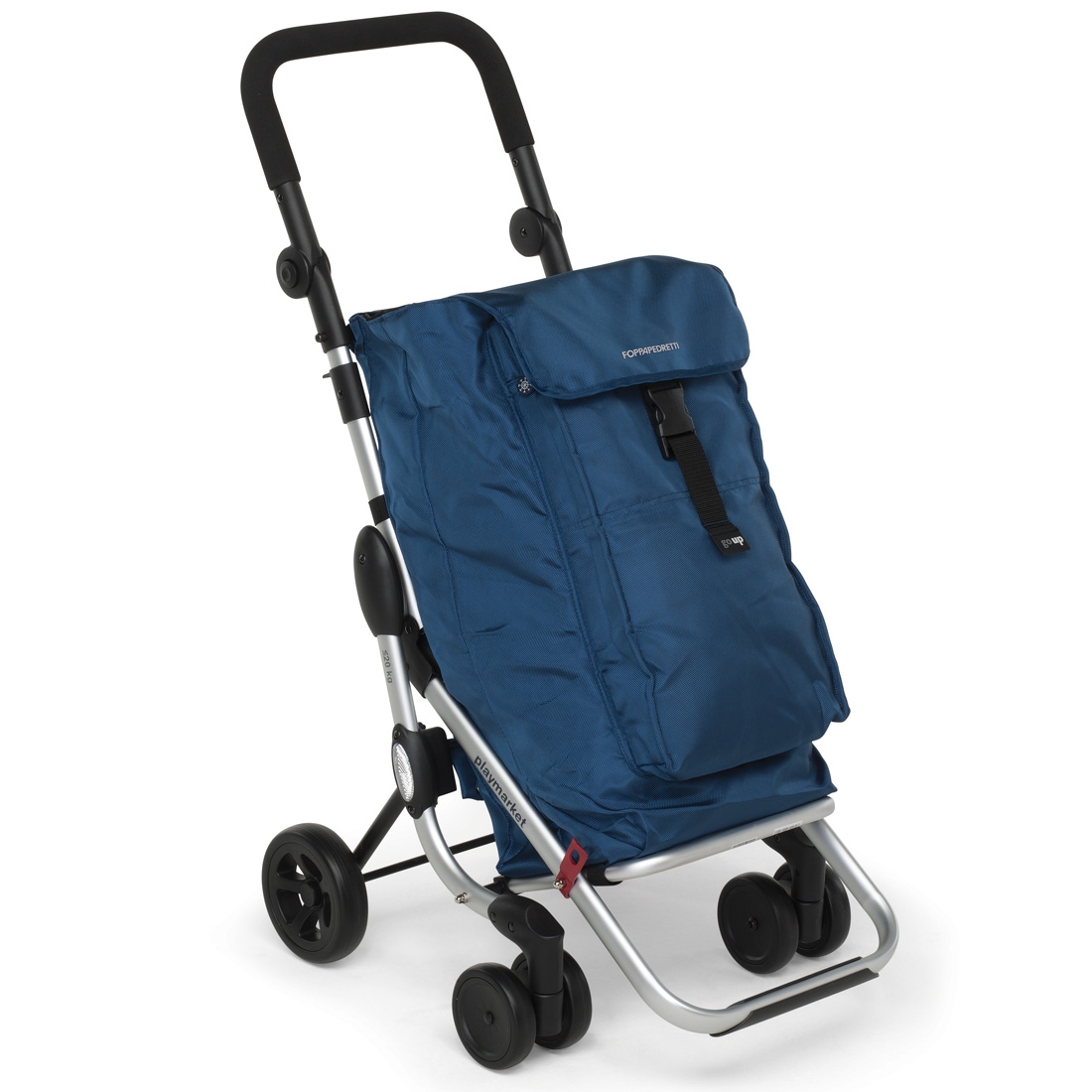 foto del prodotto foppapedretti go up borsa trolley alluminio, nero, blu marino