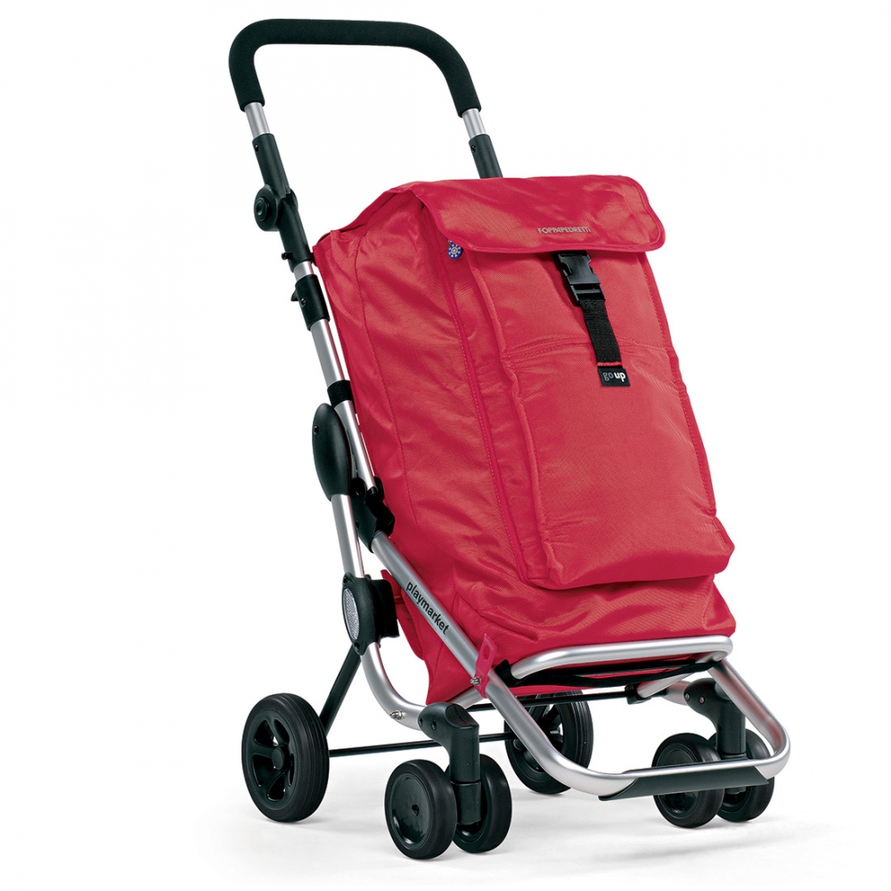 foto del prodotto foppapedretti go up borsa trolley alluminio, nero, rosso