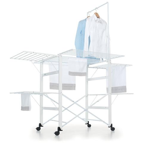 foto del prodotto foppapedretti supergulliver stendibiancheria da pavimento alluminio, nero, bianco