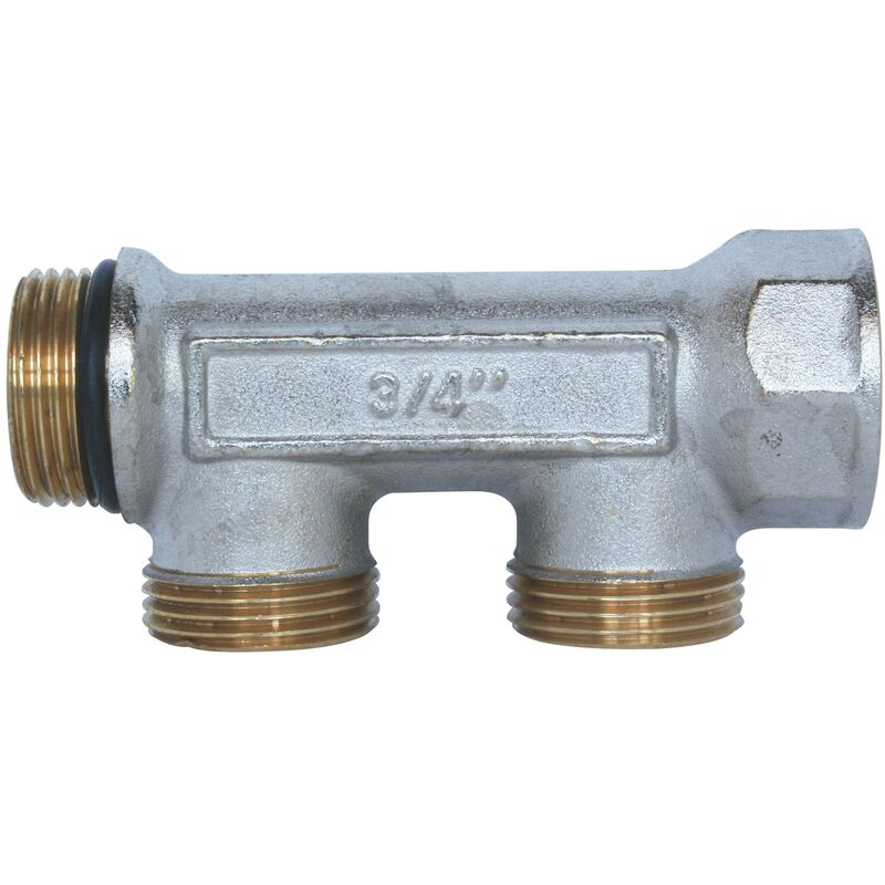 foto del prodotto for you hml4020 02 20 sanitario collector, ottone nichelato, maschio femmina, 20 27 autosigillanti e allineati, 2 filiali a male 3 4 ek, none
