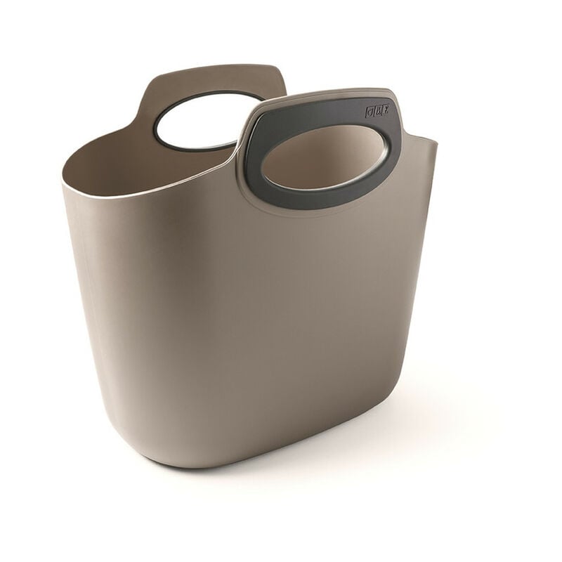 foto del prodotto for2 tortora, borsa multiuso in plastica indoor outdoor, con manici, semirigida, made in italy