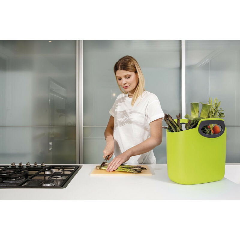 foto del prodotto for2 verde lime, borsa multiuso in plastica indoor/outdoor, con manici, semirigida, made in italy