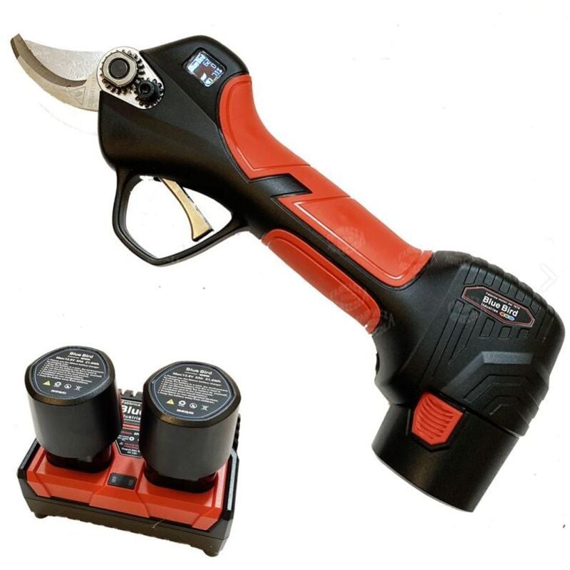 foto del prodotto forbice da potatura blue bird ps 22 23 twin 2 batterie diametro taglio 23 mm
