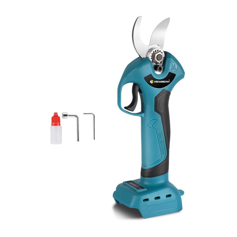 foto del prodotto forbice electrica da potatura 4 marce con display digital adatto per la batteria makita18v senza batteria e carica batteria 