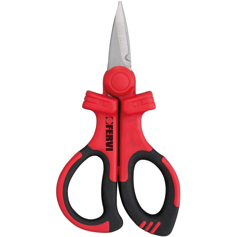 foto del prodotto forbice per elettricista con manici isolati fervi f018