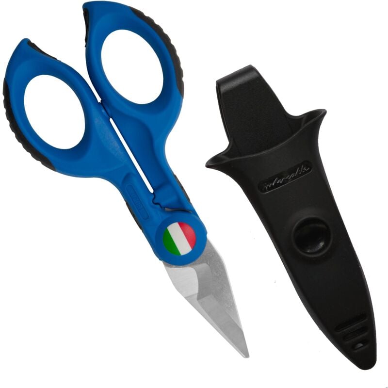 foto del prodotto forbice spella e tranciacavi da elettricista con safetybox edizione limitata, blu - intercable