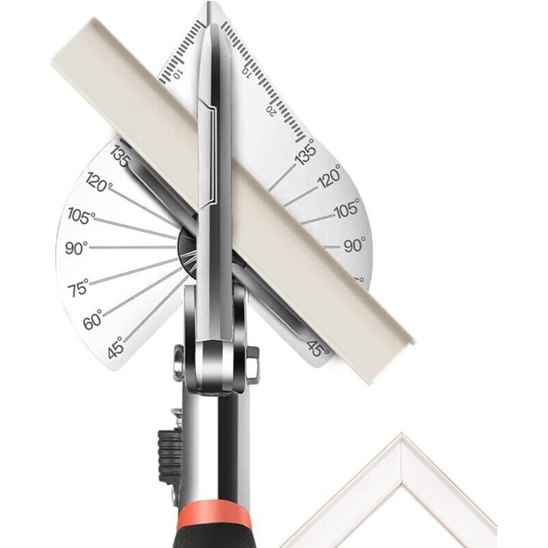 foto del prodotto forbici con angolazione regolabile per copricavi in pvc, battiscopa, assi a quarto di tondo, bordi per piastrelle