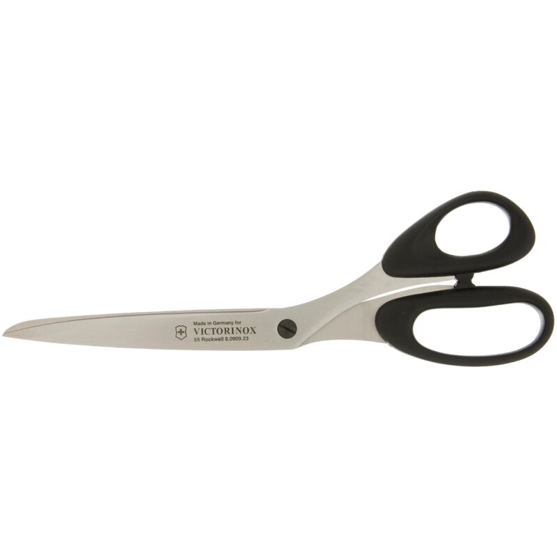 foto del prodotto forbici da casa in acciaio inossidabile, lunghezza totale 23 cm, impugnatura in plastica, colore nero victorinox