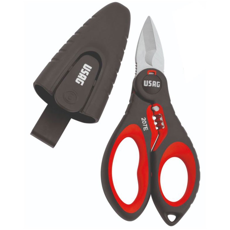 foto del prodotto forbici da elettricista professionale 207 usag e lama in acciaio inox