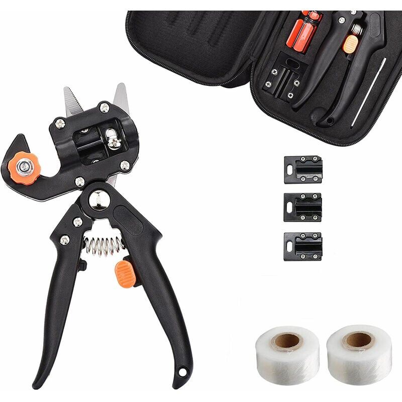 foto del prodotto forbici da innesto, pinze manuali professionali, utensili da giardino perfetti per potare e innestare alberi da frutto e piante, fornite con coltello