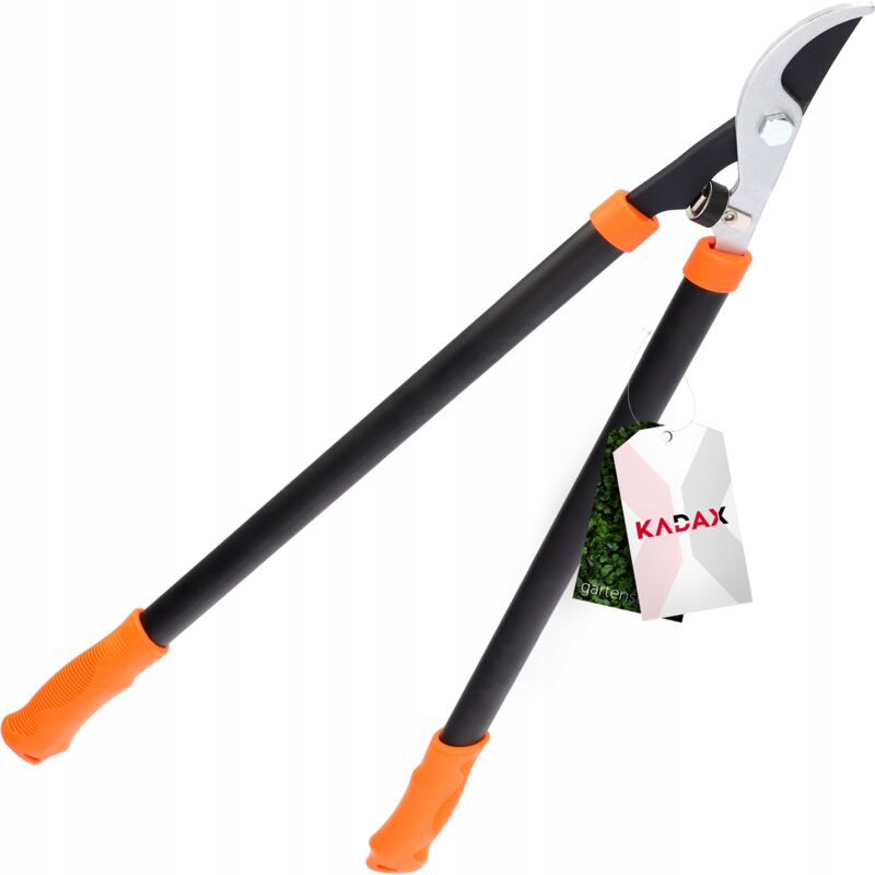 foto del prodotto forbici da potatura da giardino kadax con lama in acciaio e forbici per legno duro e fresco nero arancione 74 cm