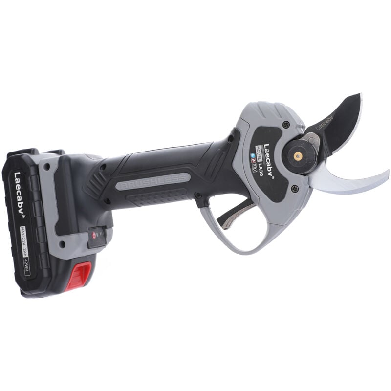 foto del prodotto forbici da potatura elettriche laecabv 30mm forbice elettrica potatura con 2 21v 2ah batteria per giardinaggio olivo vigneto