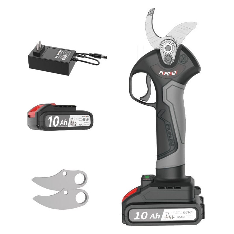 foto del prodotto forbici da potatura elettriche professionali a batteria diametro di taglio 21 v 30 mm confezione da 2 cesoie elettriche da potatura batteria