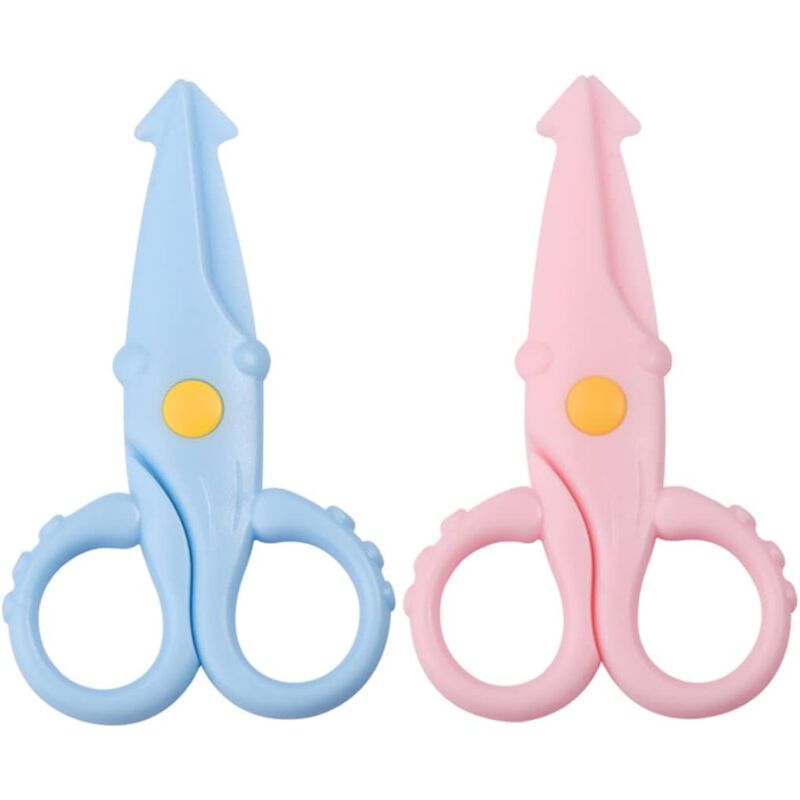 foto del prodotto forbici di plastica per bambini, forbici artistiche per bambini, forbici di sicurezza per bambini. bebusingoto