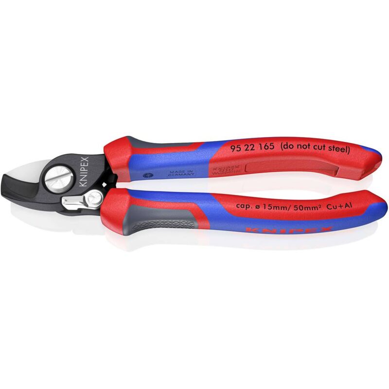 foto del prodotto forbici per cavi adatto per isolamento cavi in alluminio e rame, fili singoli e multipli 15 mm 50 mm 0 knipex 95 22