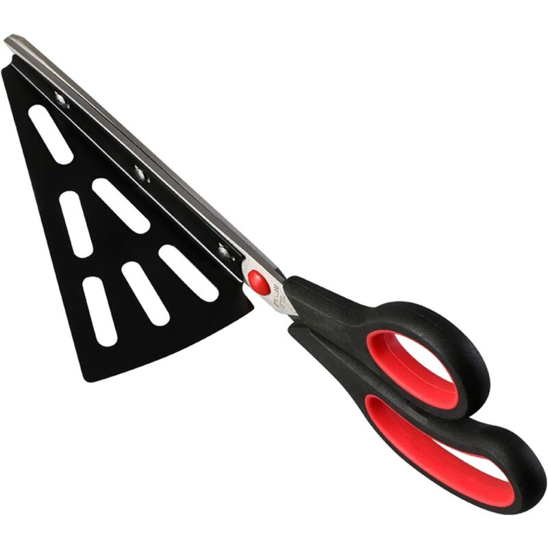 foto del prodotto forbici per pizza in acciaio inox da 28 cm, forbici da cucina con pala per pizza staccabile, multifunzione, non solo per la pizza , gadget da cucina