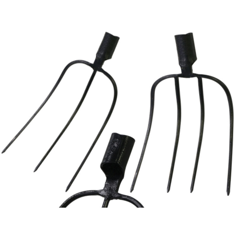 foto del prodotto forca a 3 denti import acciaio forgiato, attrezzo manuale per giardinaggio