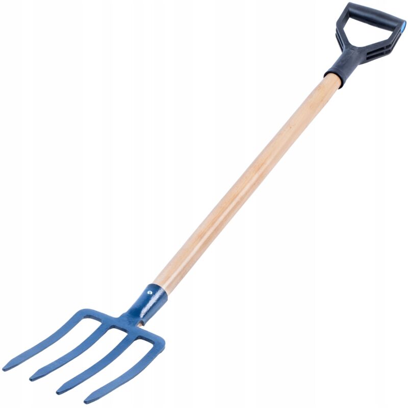 foto del prodotto forca da scavo a 4 denti da giardino per fieno e compost solido 130 cm kadax