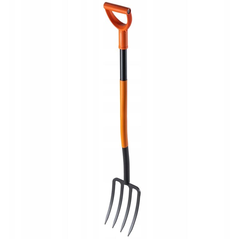 foto del prodotto forca da scavo con testa in acciaio temprato al carbonio, attrezzo da giardino con manico lungo e manico a forma di d, forca da giardinaggio (4