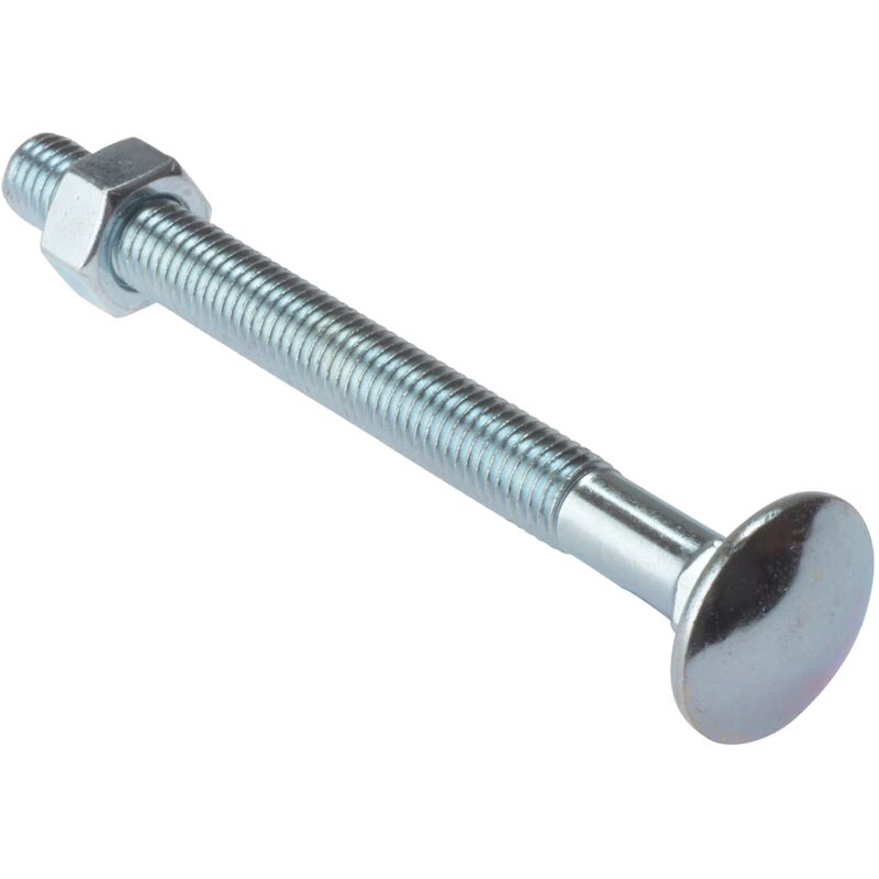 foto del prodotto forcb10150m zp 150 mm bulloni e dadi per carrozzeria, argento, m10 x 150mm, set di 10 pezzi forgefix