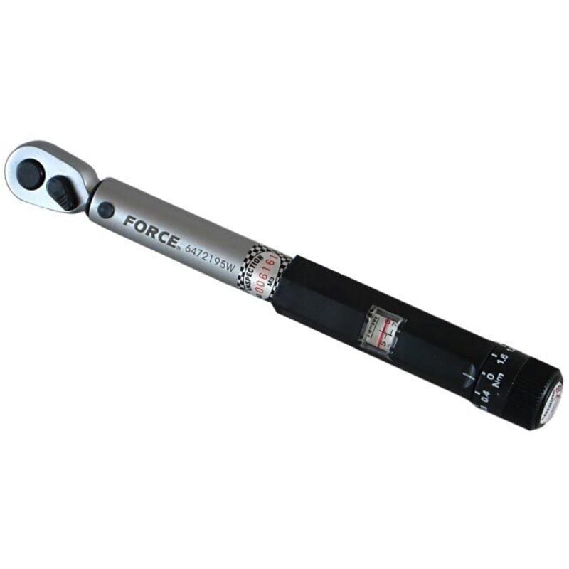 foto del prodotto force - chiave dinamometrica corta 195 mm quadrata 1/4 da 3 a 15 nm