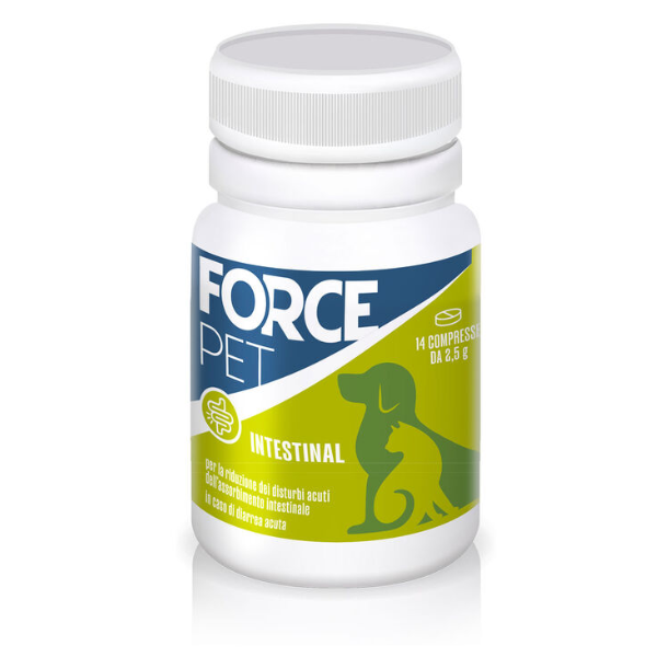 foto del prodotto forcepet intestinal integratore in caso di diarrea acuta 14 compresse da 2,5 gr 1 ordine scegli lo sconto bzr5 bzr20 200 punti fedelt integratori per cani