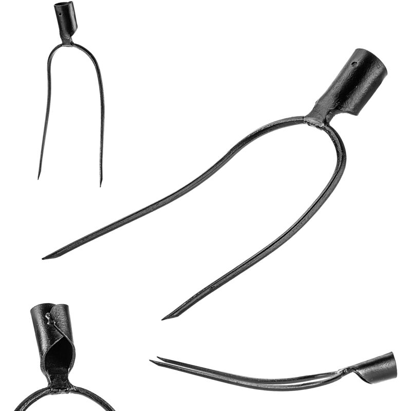 foto del prodotto forche da giardino economiche kadax 2 denti per fieno, letame, in acciaio, senza manico