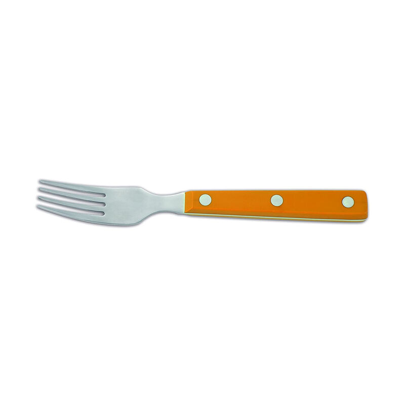 foto del prodotto forchetta arcos chuletero colore senape 90 m coltello da tavola serie 374725, acciaio inox, giallo, 90 mm.