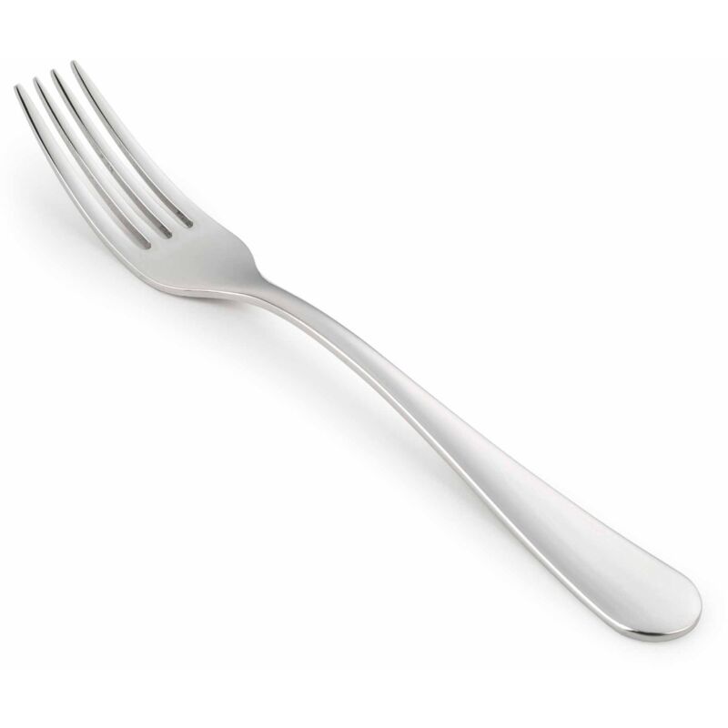 foto del prodotto forchetta de dessert arcos lisbon series forchetta monoblocco de una pezzo in acciaio inox 18 10 e 170 mm colore argento.