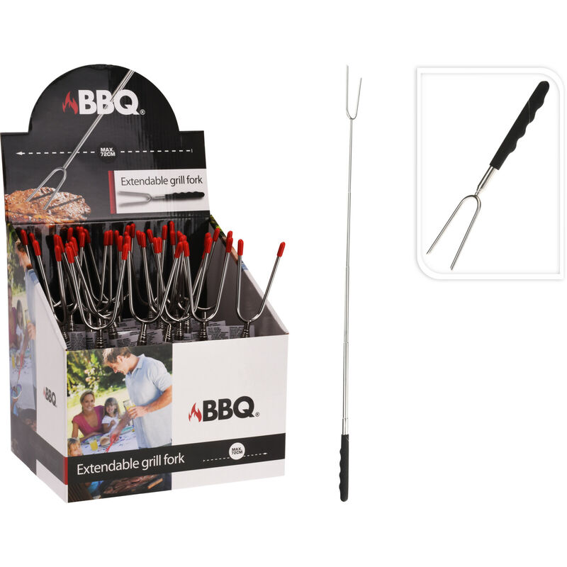 foto del prodotto forchetttone bbq estensibile 72cm con manico