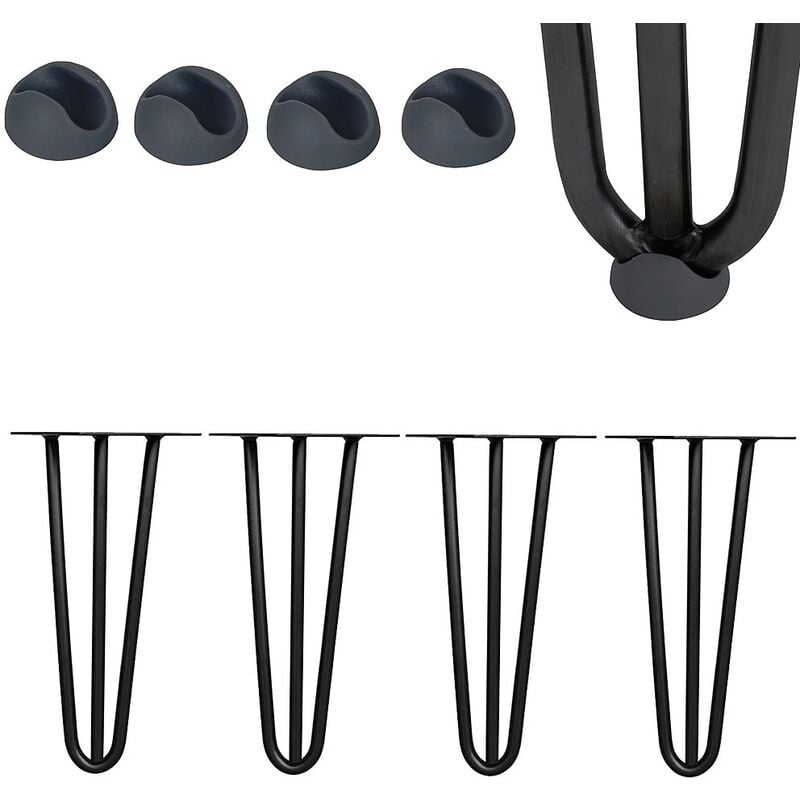 foto del prodotto forcina gamba 4 pezzi 30cm nero gamba di sostegno