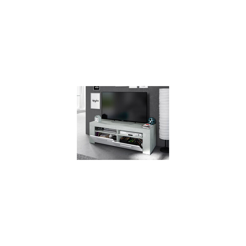 foto del prodotto fores habitat s.l.u. kit mobile televisione tv ambit cm. 42x120x40h bianco cemento