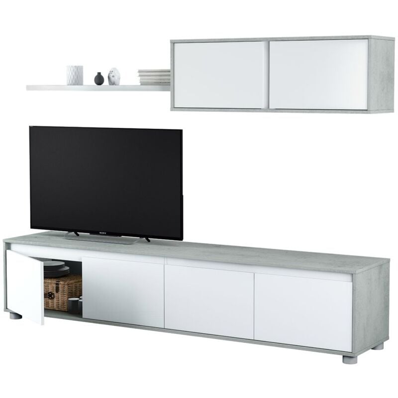 foto del prodotto fores habitat s.l.u. kit parete attrezz.alida 41x200x43h bia. cem.
