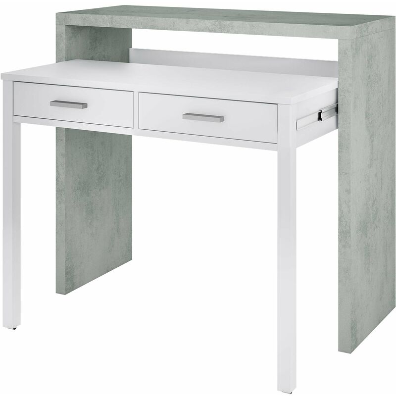 foto del prodotto fores habitat s.l.u. kit scrivania esten. 36x99x88h bianco cemento