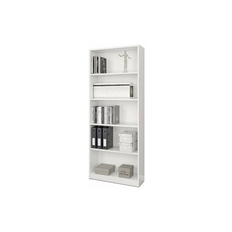 foto del prodotto fores libreria estil a 5 ripiani bianco opaco 80 x 201 x 28 cm. 005626a