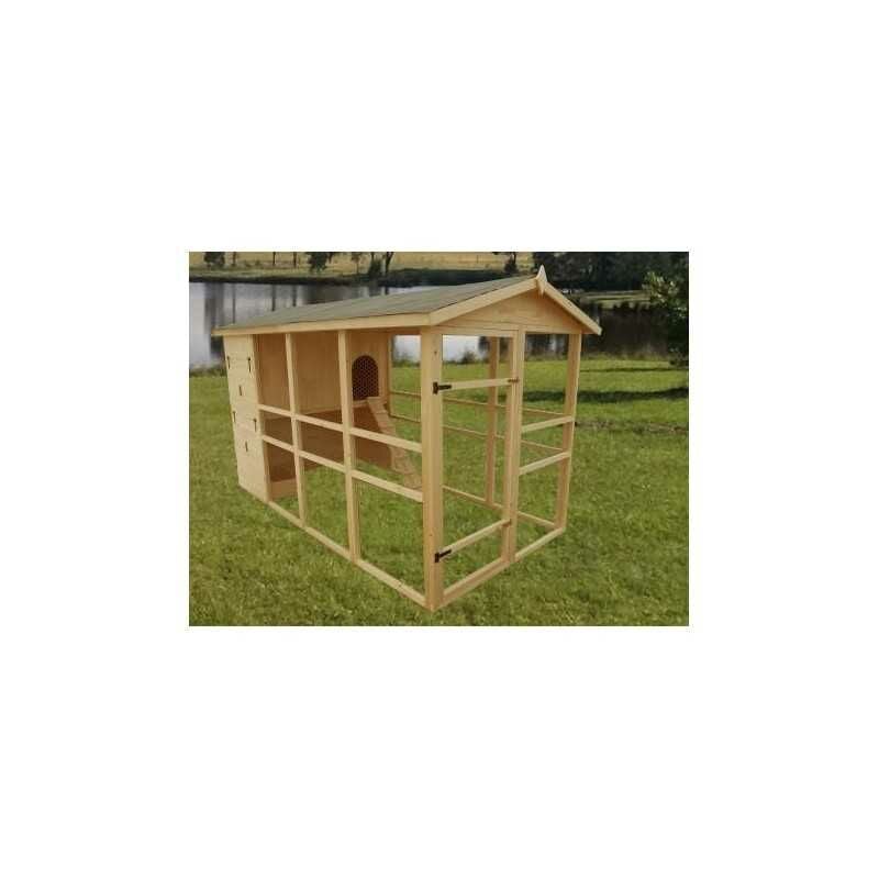 foto del prodotto foresta casa pollaio in legno 8 12 polli per galline ovaiole prefabbricato recinto