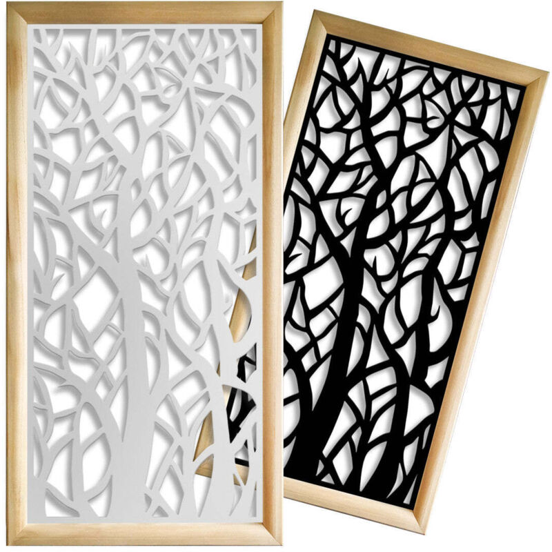 foto del prodotto foresta moduli decorativi in legno e pvc misura 47x94 cm colore bianco