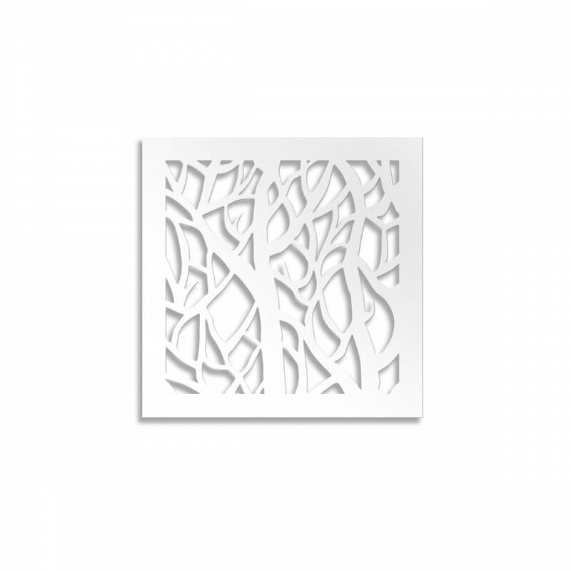 foto del prodotto foresta pannello in pvc traforato parasole spessore 1cm colore bianco misura 48x48 cm