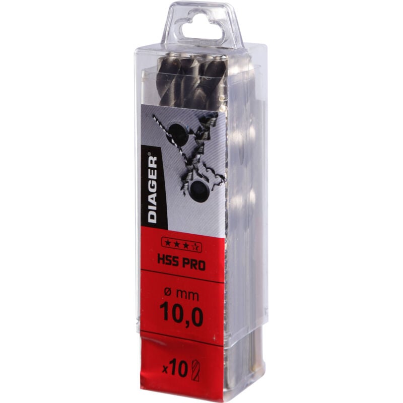 foto del prodotto foret in metallo hss smerigliato pro - 726 7 lung. utile 69 lung. totale 109 - confezione da 10