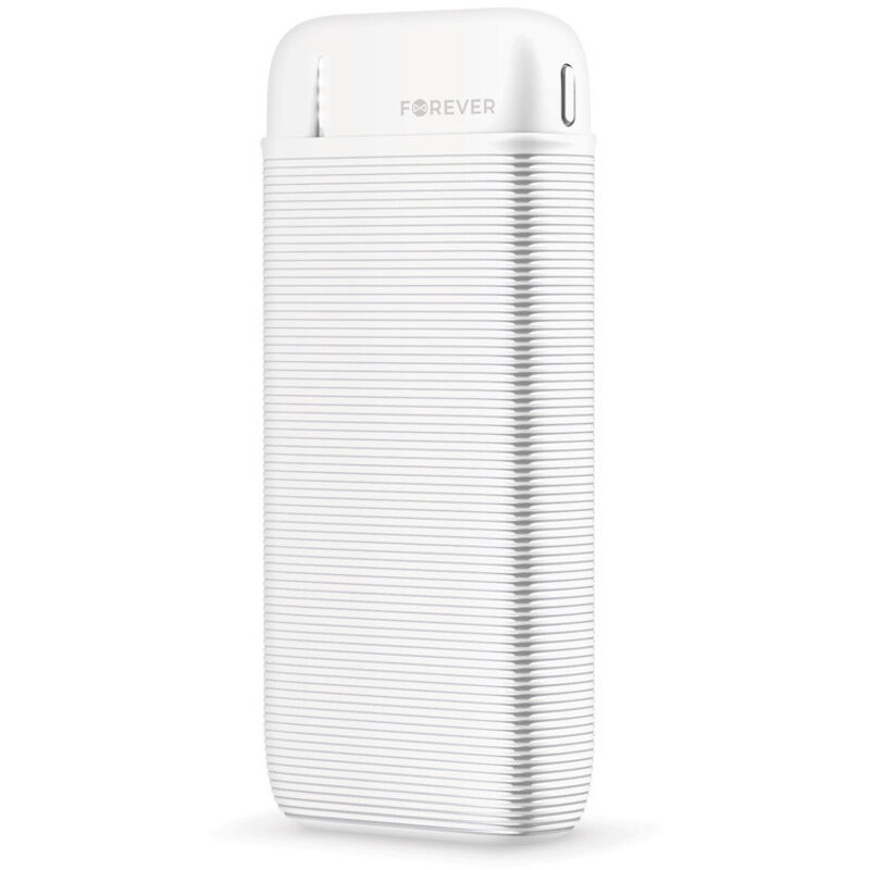 foto del prodotto forever batteria esterna portatile di 10.000 mah 2 xusb potente, cable usb c