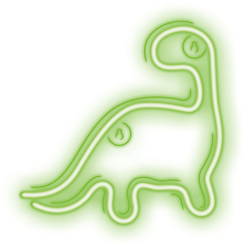 foto del prodotto forever luce led de neon, luce usb led per la casa, segnale luminoso, luce notturna de dinosauro, verde
