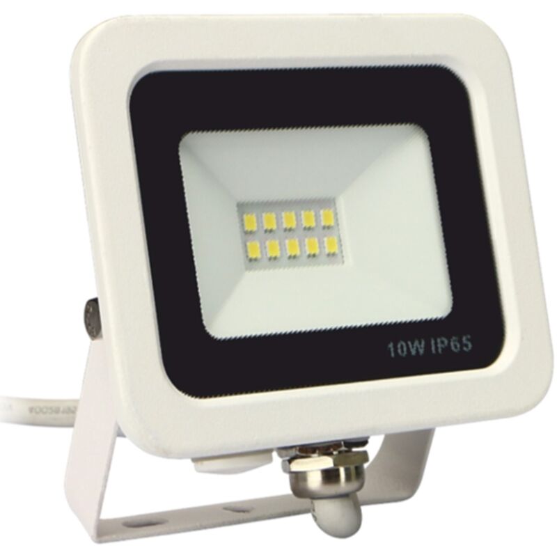foto del prodotto forge faretto led proiettore ip65 10w 3000k white silver electronics