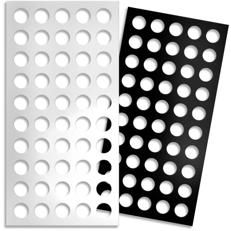 foto del prodotto fori medi pannello in pvc traforato parasole colore bianco misura 47x94 cm