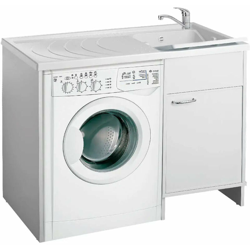 foto del prodotto forlani lavatoio e coprilavatrice in pvc 109x60x89 cm tidy bianco lato destro