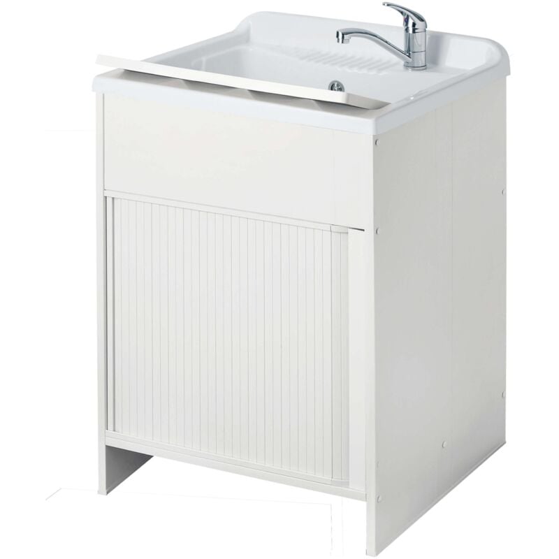 foto del prodotto forlani mobile lavatoio in pvc 60x50x85 cm serranda e asse laundry shutter