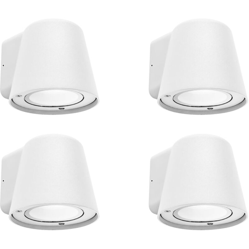 foto del prodotto forlight cone 4 apliques de pared exterior de 1 foco gu10 con ip44 de color blanco