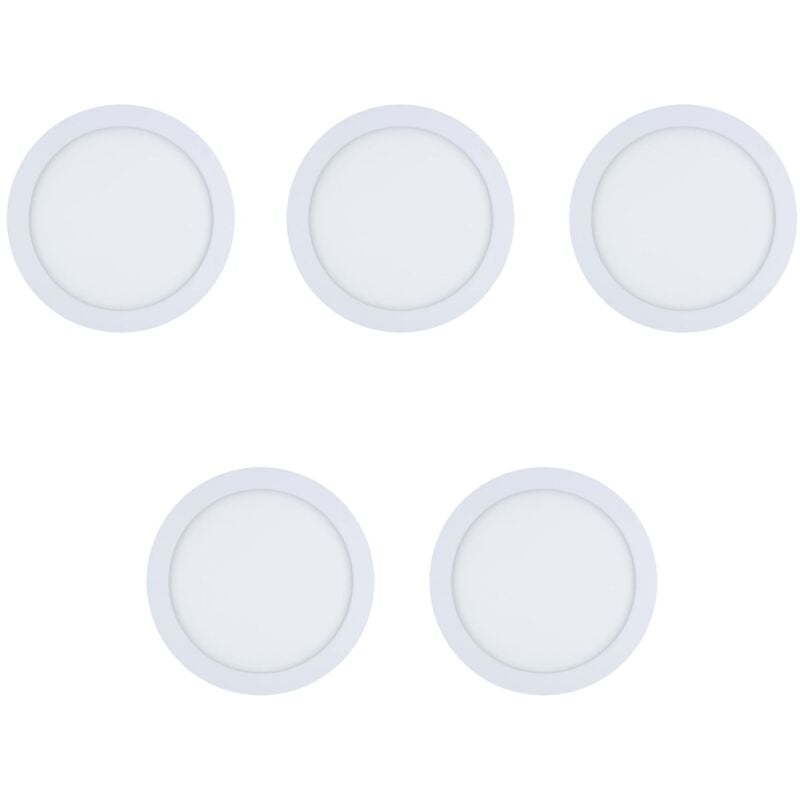 foto del prodotto forlight easy circular 5 downlights con led integrado 3000k para iluminar hacia abajo on off 30cm color blanco