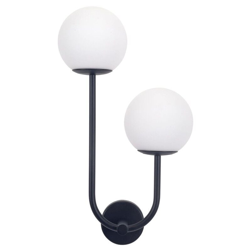 foto del prodotto forlight lampada da parete sfera lamapara di forma ovale e 2 sfere nere per lampadina g9